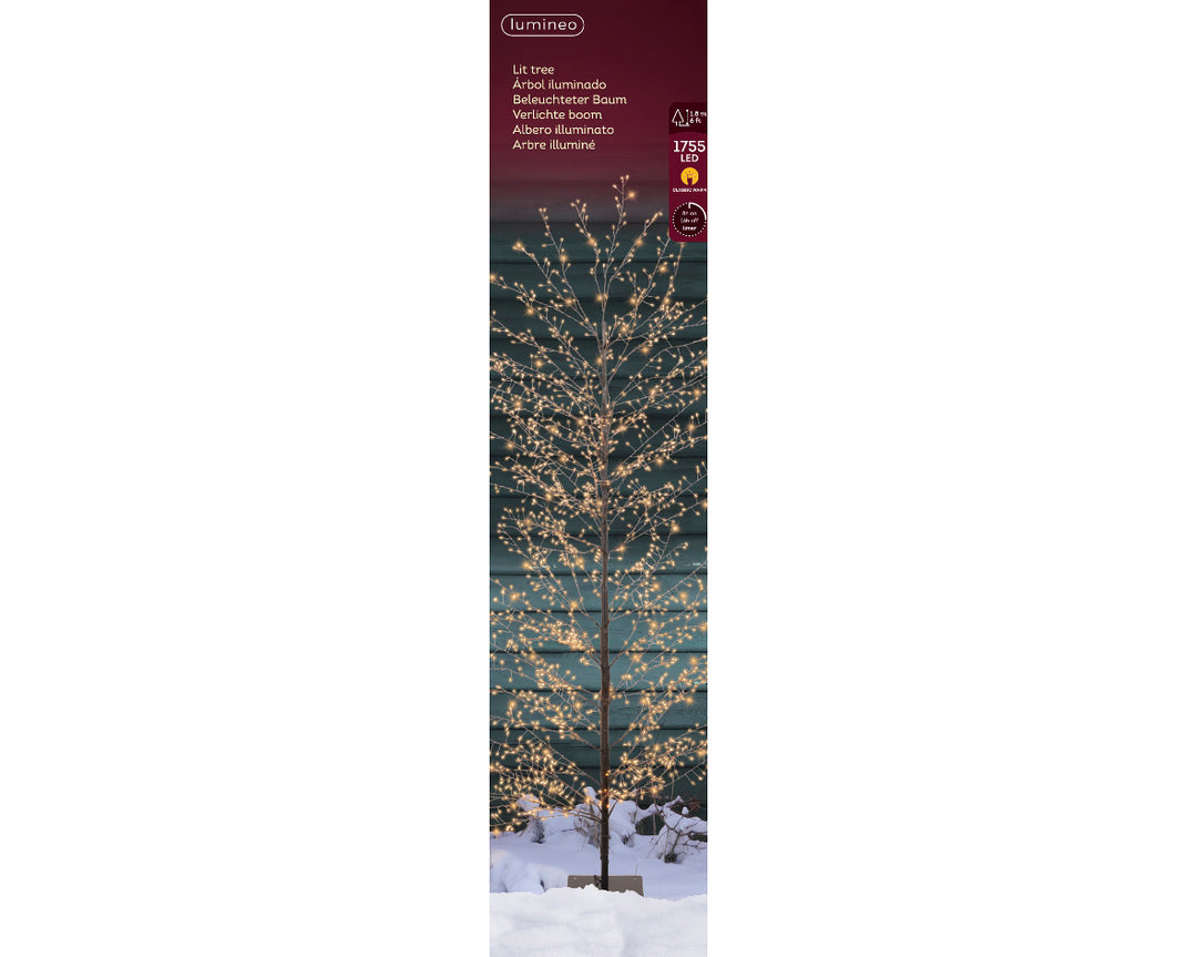 6ft Micro LED Tree Black With Warm White Lights