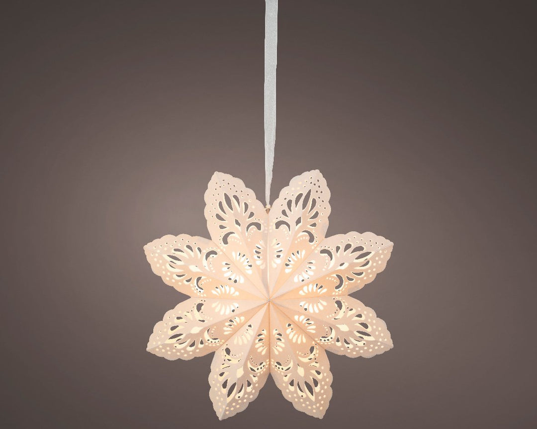 lumineo paper snowflake light - white