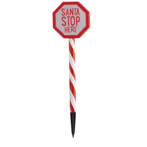 Santa Stop Here Stake Light