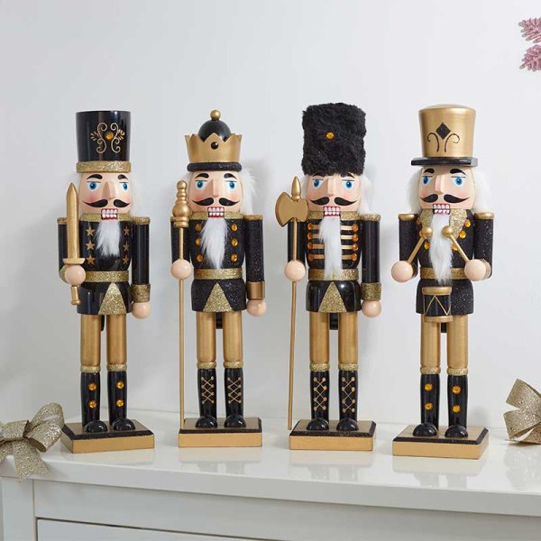 Nutcracker Large - Black & Gold