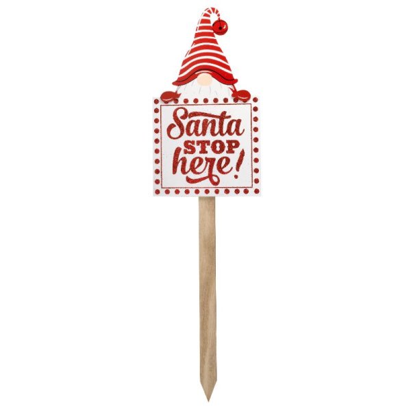 Santa Stop Here Sign