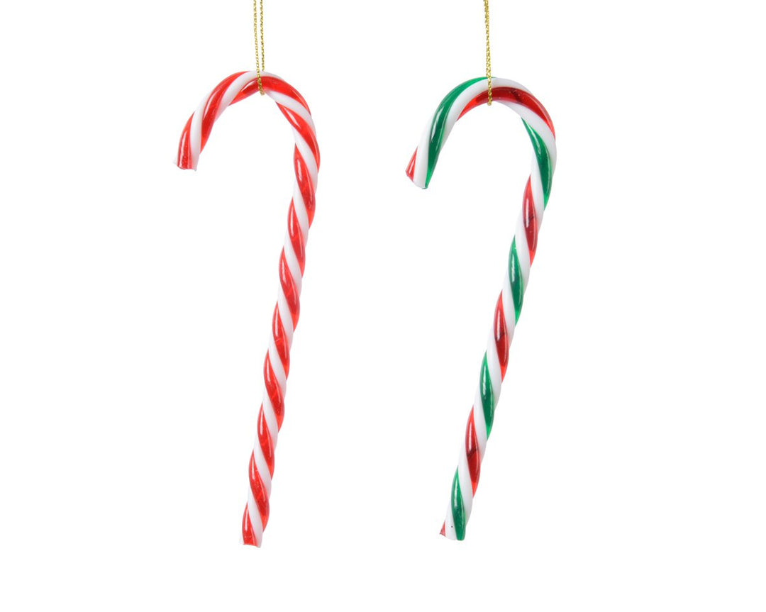 kaemingk plastic candy cane ornaments - set of 2