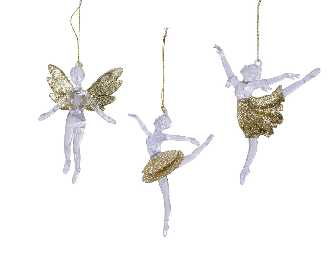 Fairy Plastic With Glitter Transparent & Gold