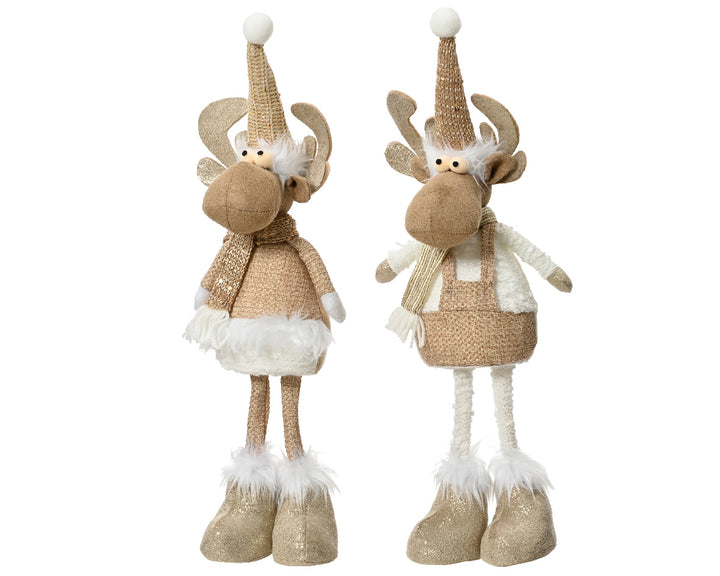 kaemingk standing plush deer - set of 2