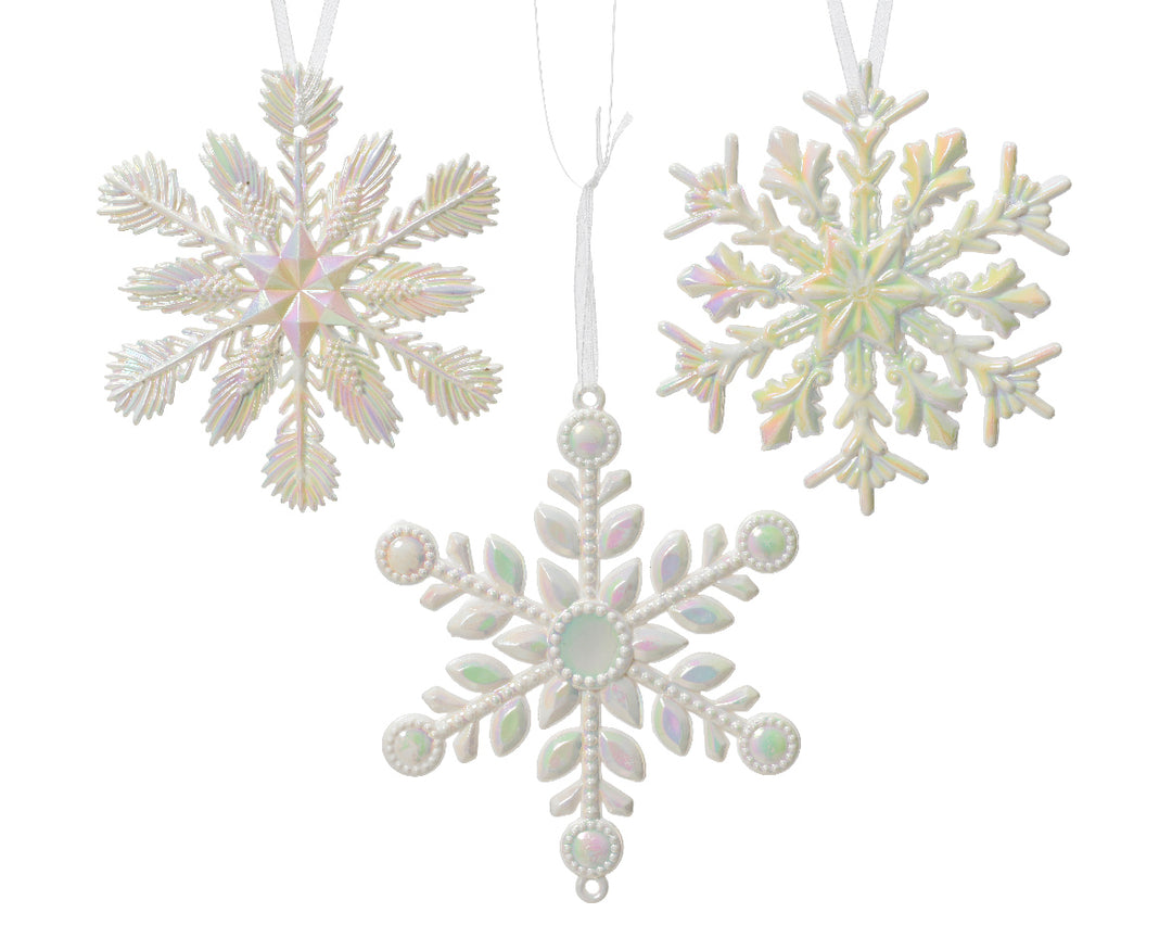 kaemingk assorted snowflakes - set of 3