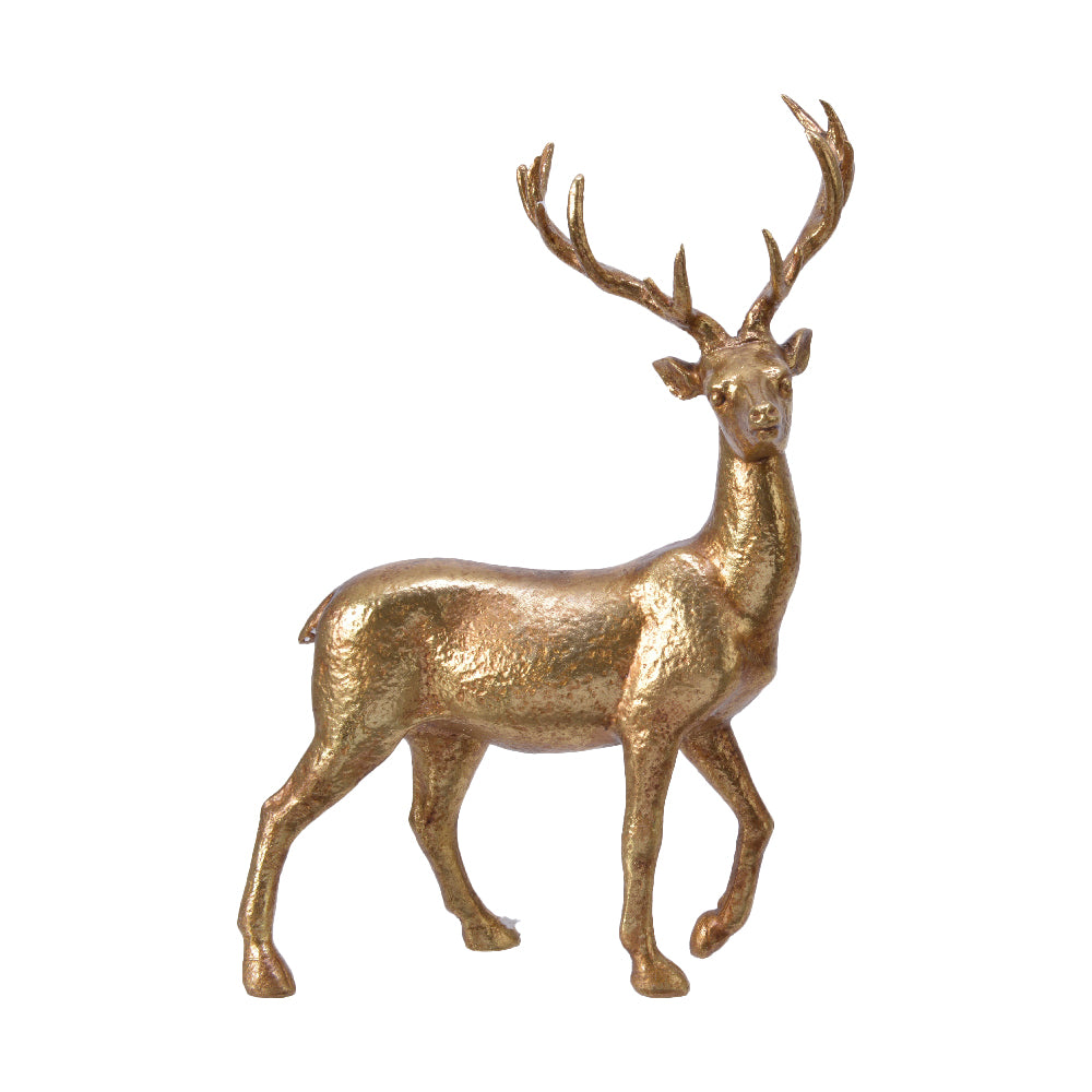 Gold Polyresin Deer