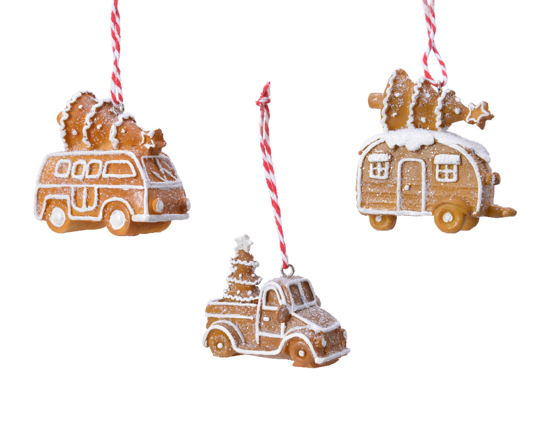 kaemingk gingerbread vehicle - set of 3