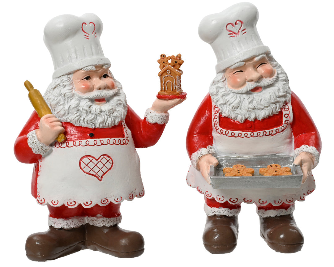 kaemingk baking santa - set of 2