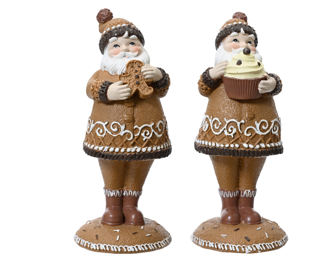 kaemingk polyresin santa - set of 2