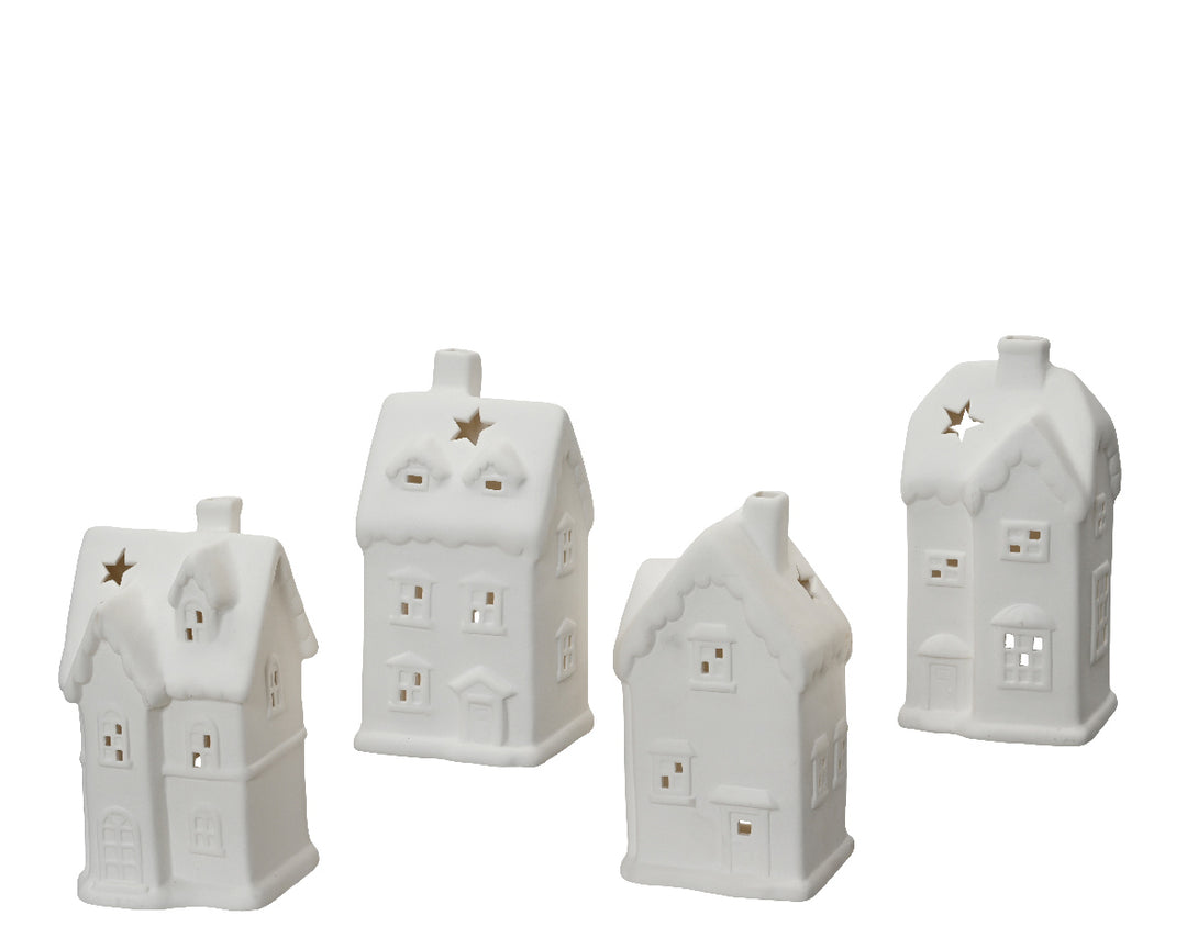Porcelain House Tealight Holder
