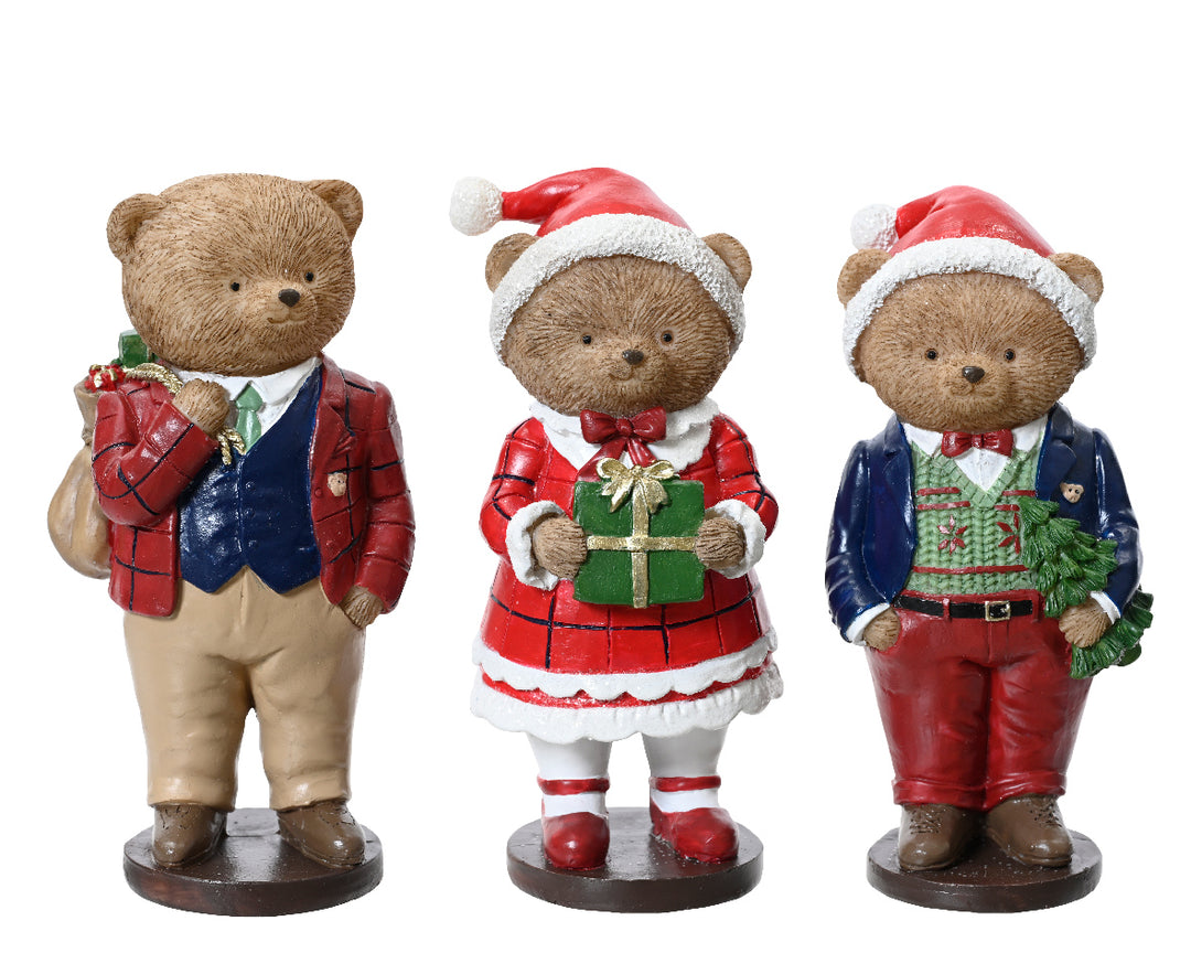 kaemingk polyresin bears - set of 3