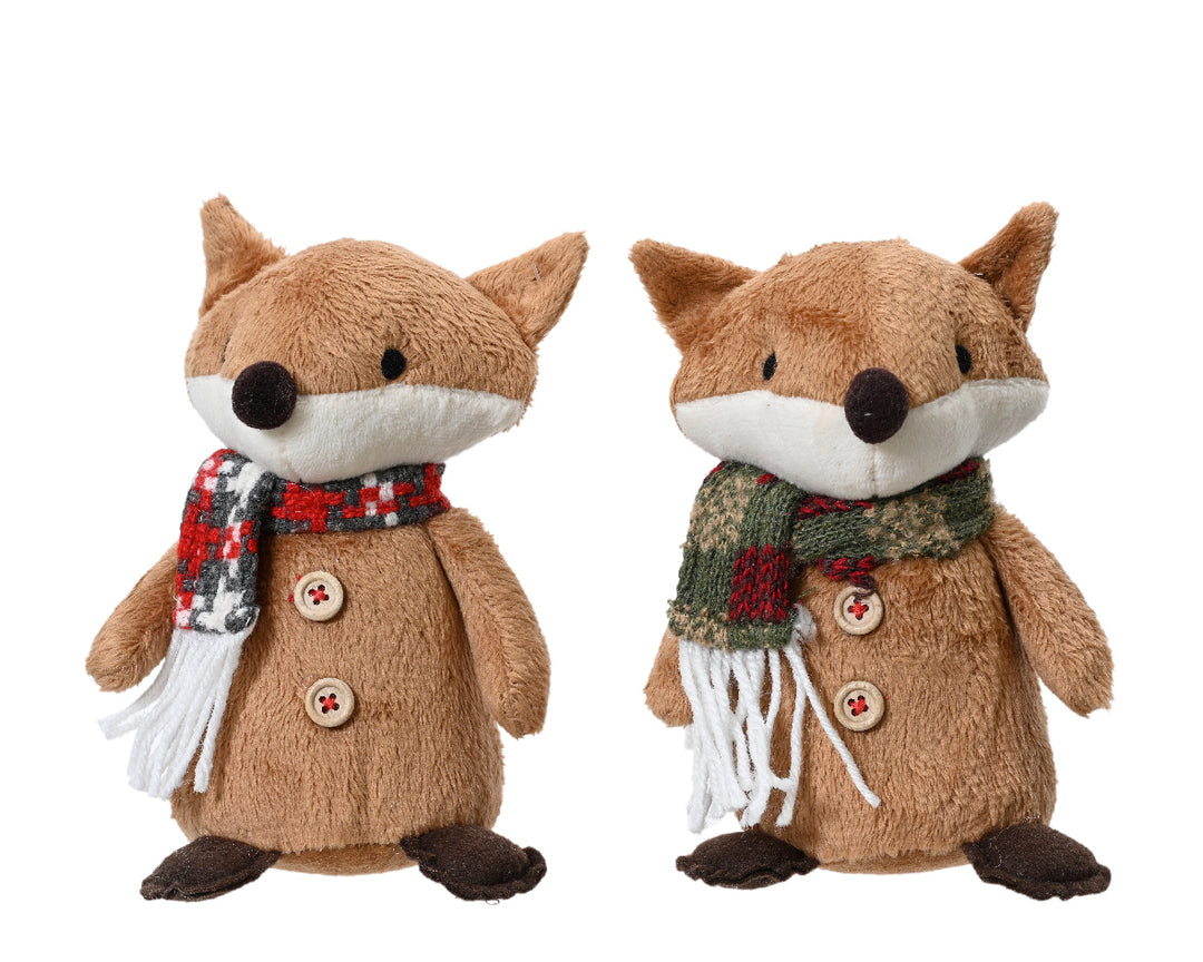 kaemingk fox w/ scarf - set of 2