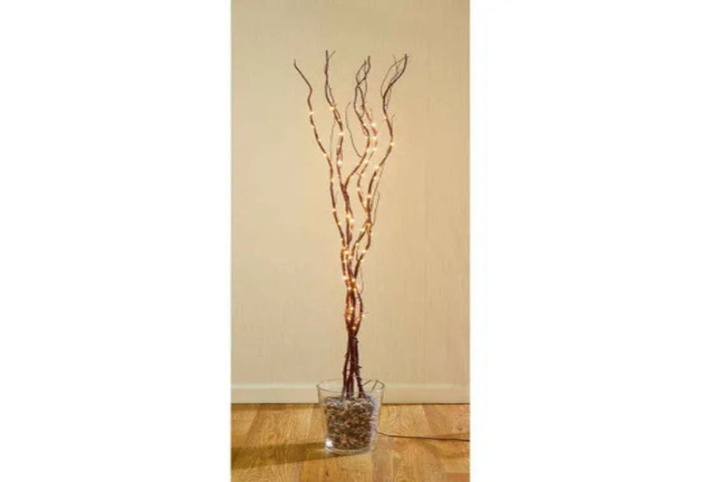 1.2m Dark Brown Twig With 80 Warm White LED