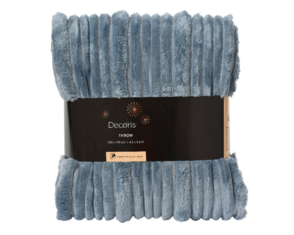 Striped Blue Throw 170x130cm
