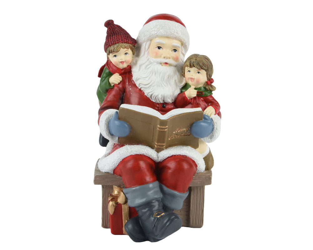 Santa Reading Book To Kids