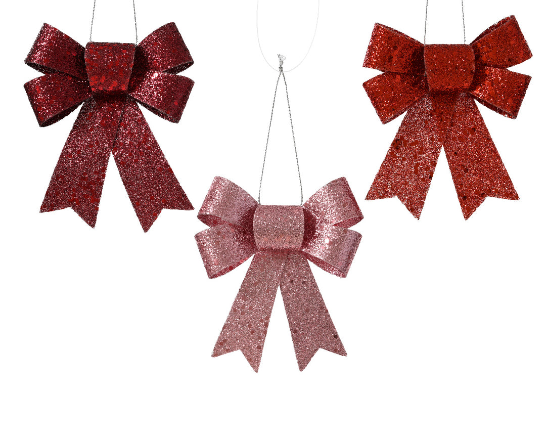 10.5cm Plastic Bow Ornament