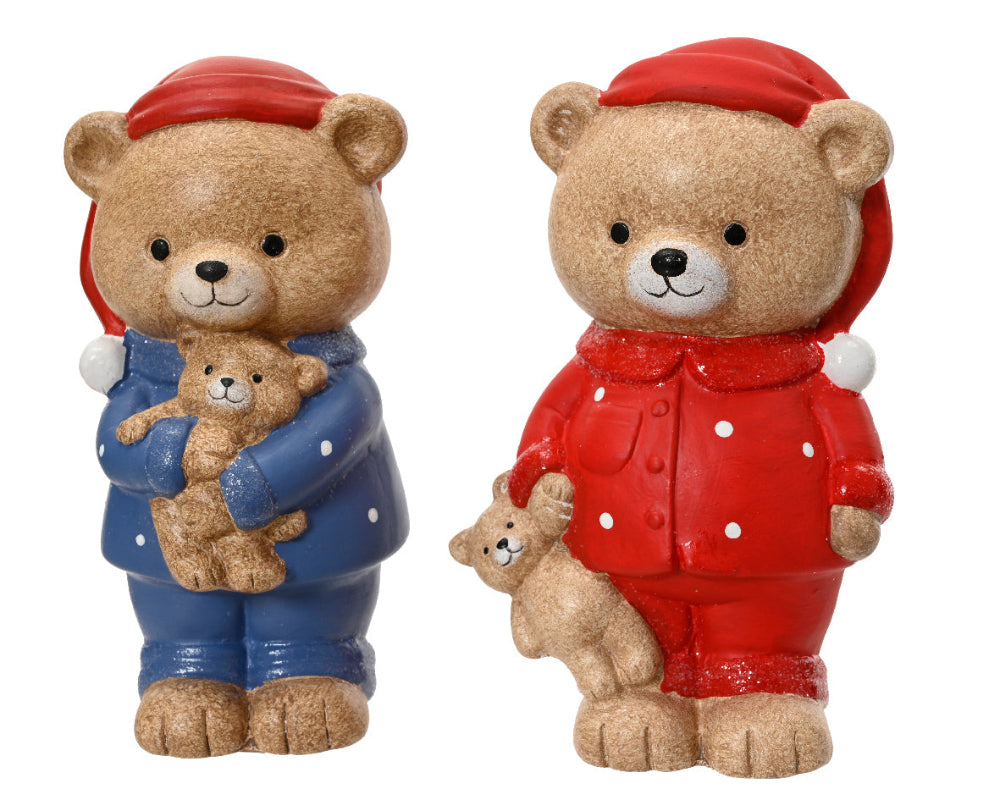18cm Bear In Pajamas Terracotta