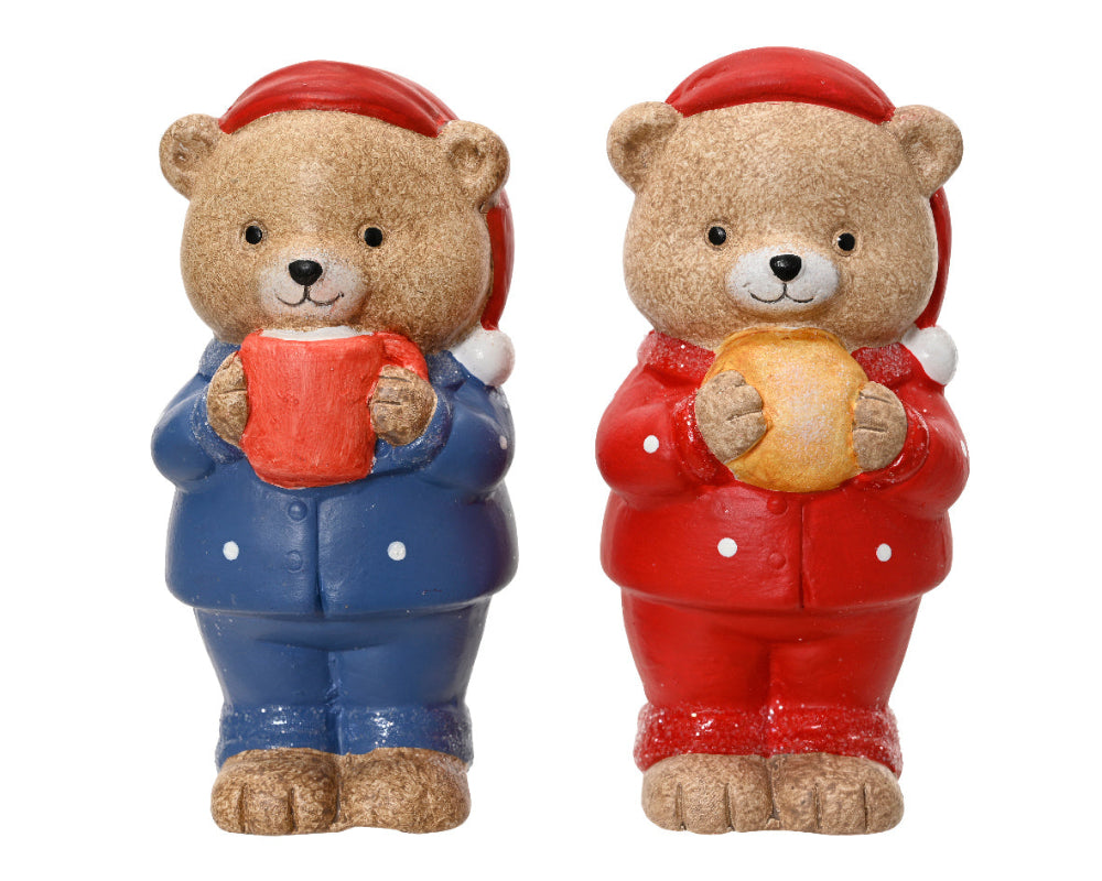 12cm Bear In Pajamas Terracotta
