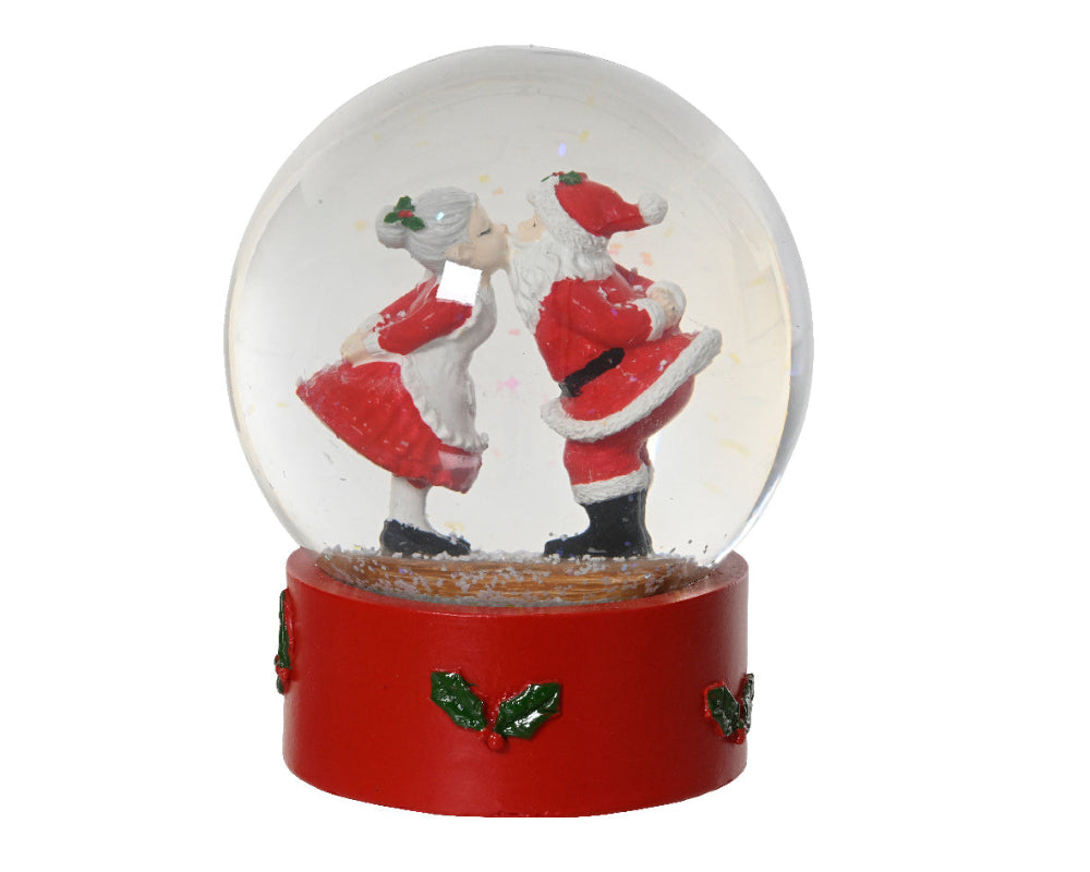 12cm Snowglobe With Santa & Mrs Claus