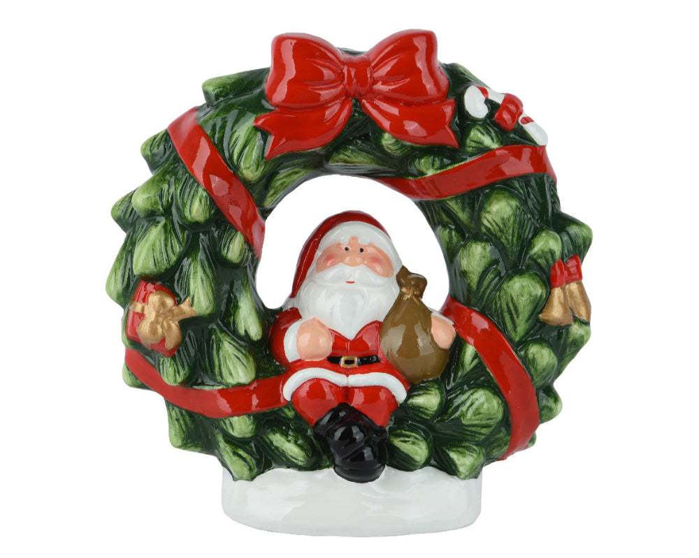 Santa Inside Terracotta Wreath