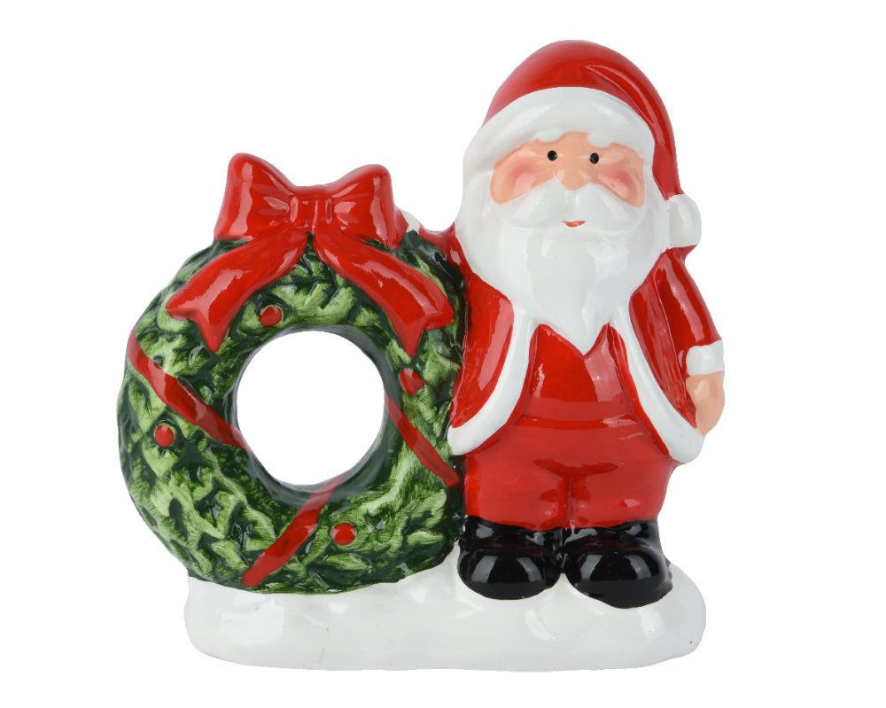 Santa With Terracotta Wreath