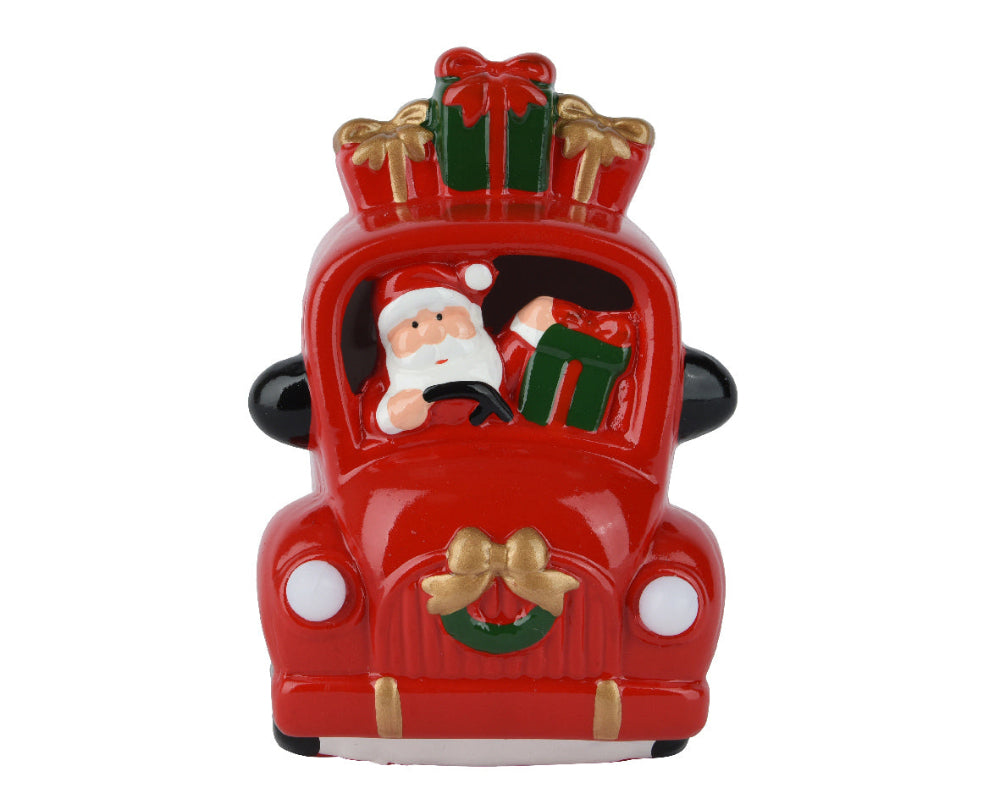 Car Terracotta With Santa Driving