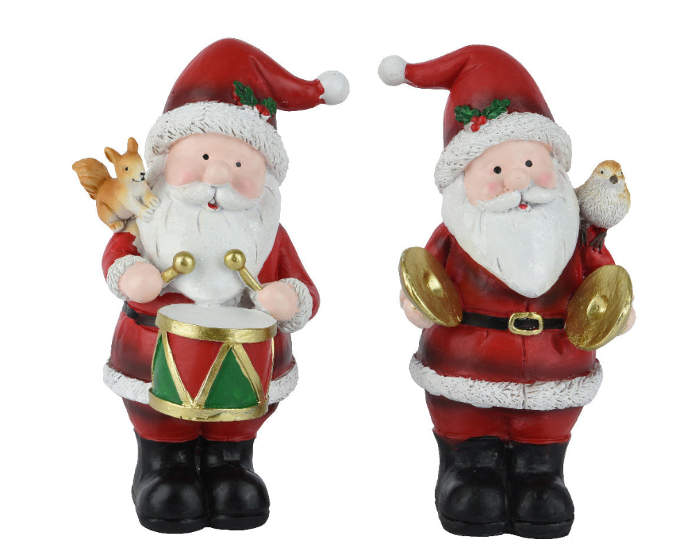 18cm Santa Playing Instrument