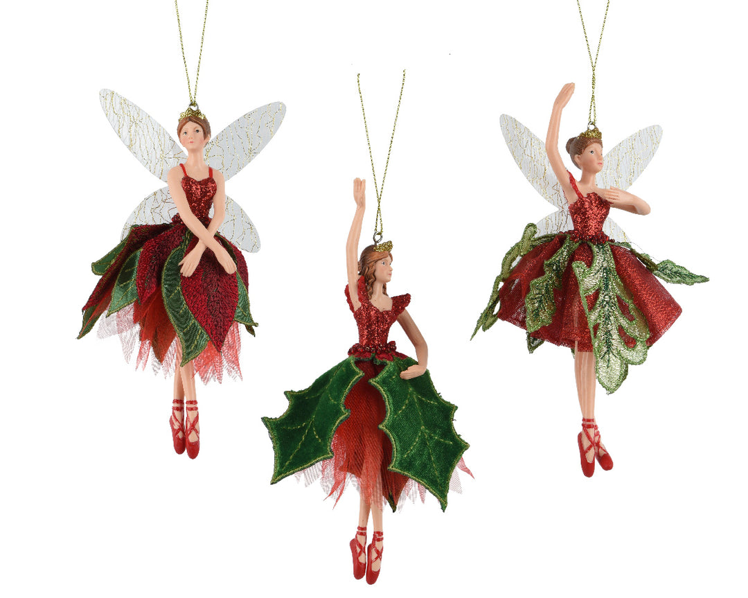 16.8cm Fairy Red & Green
