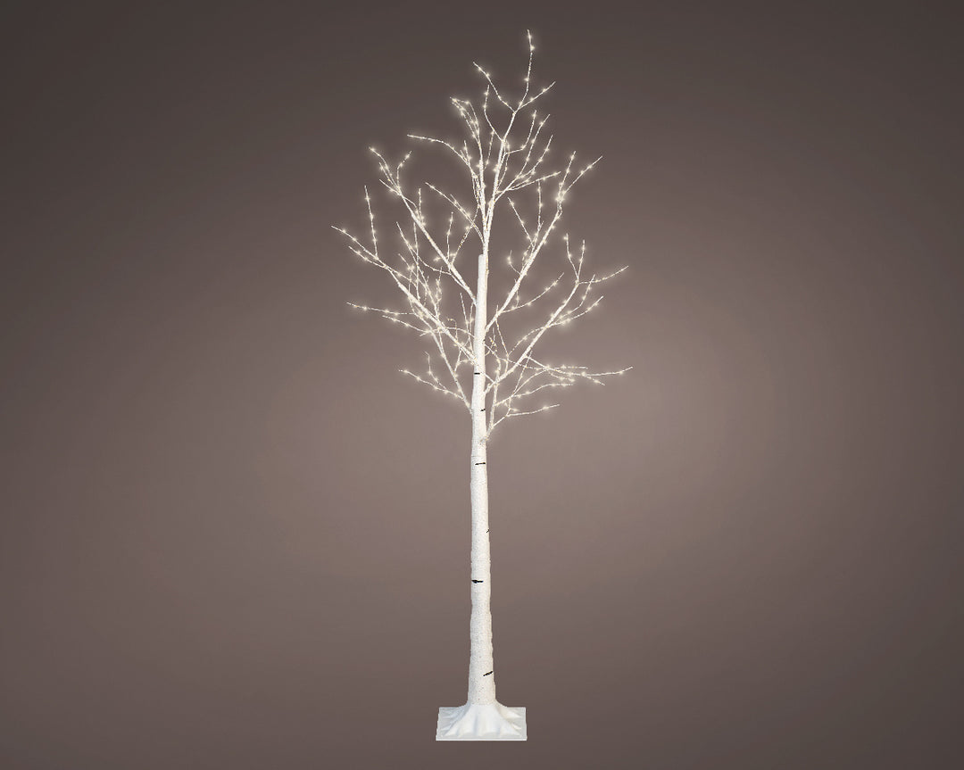 lumineo micro led white birch tree - 150cm