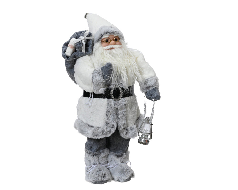 Santa With Grey Tones & Lantern