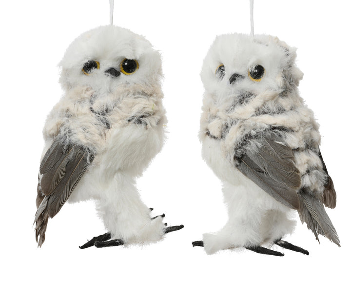 kaemingk grey/white owl - set of 2