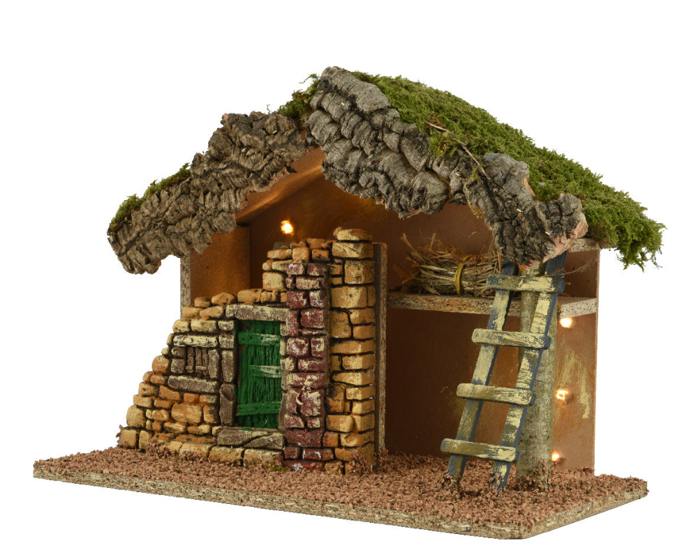 LED Nativity House 24cm