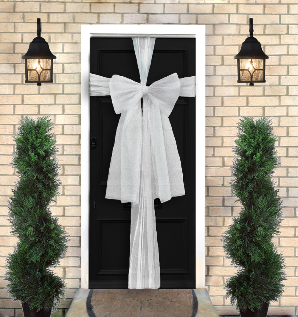 White Organza Door Bow