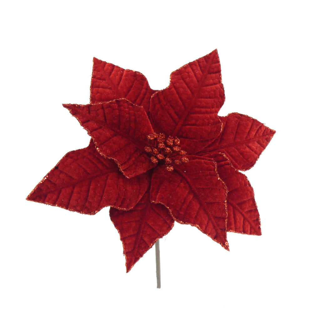 Red poinsettia flower decoration