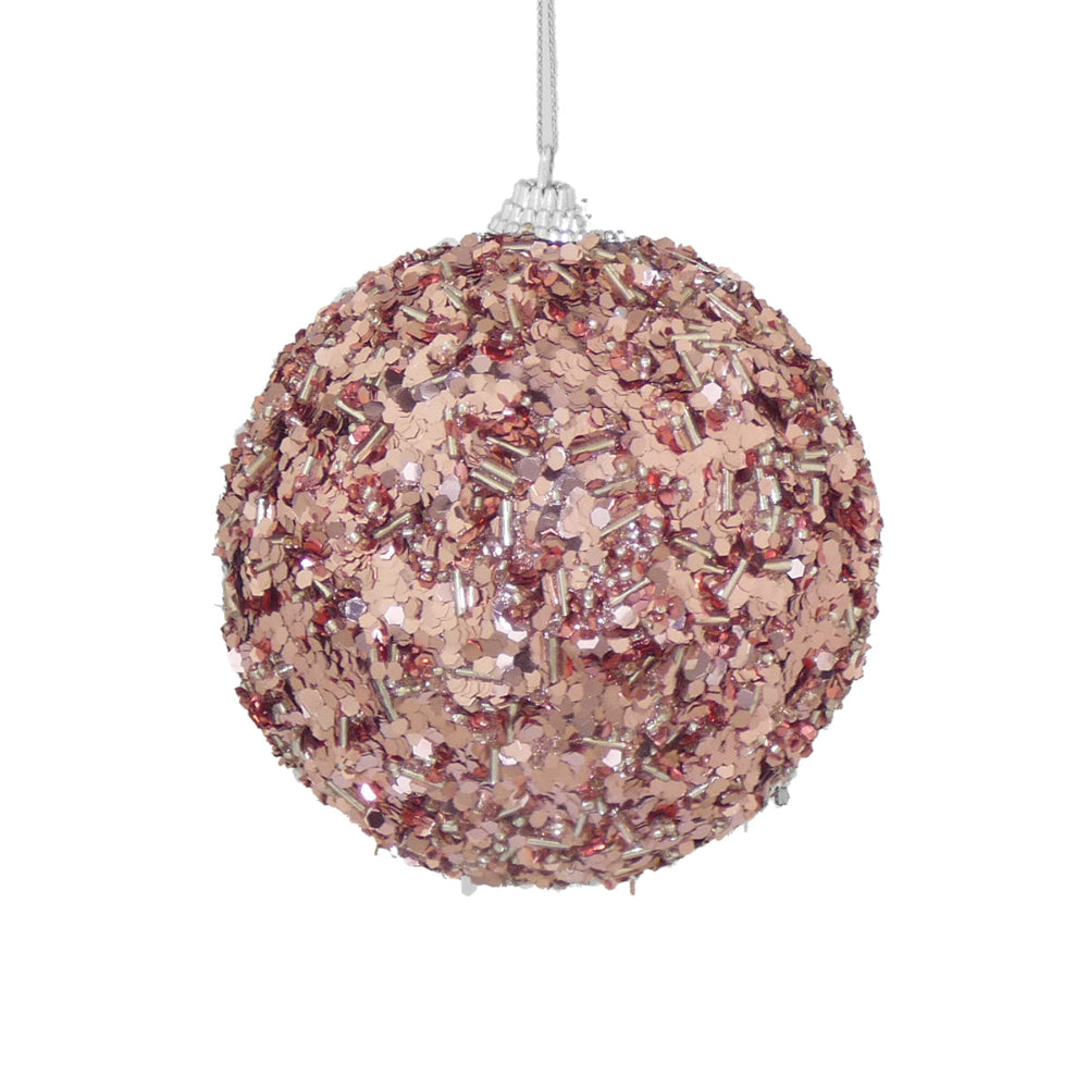 10cm Maxi Sequin Bauble Blush