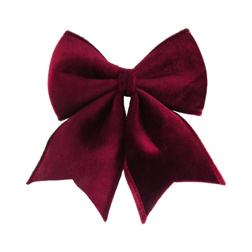 Maroon velvet bow