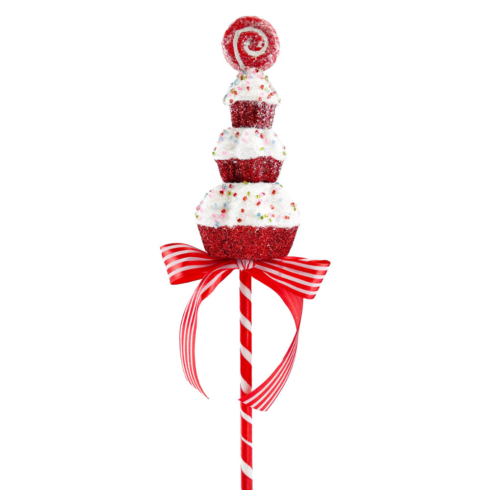 34cm Cupcake Pick Red