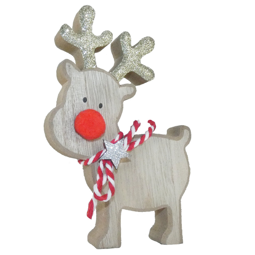 17cm Wooden Reindeer