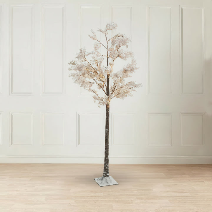 5ft Micro LED Tree White Flower