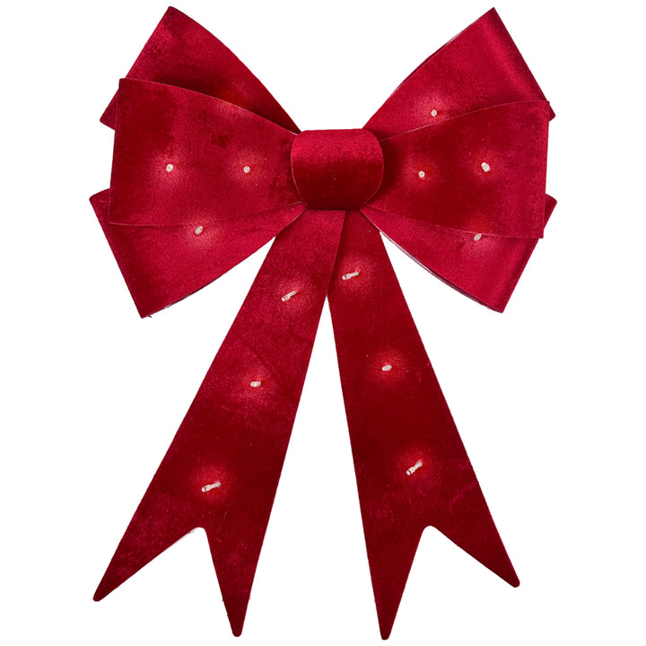 Red bow with embedded lights