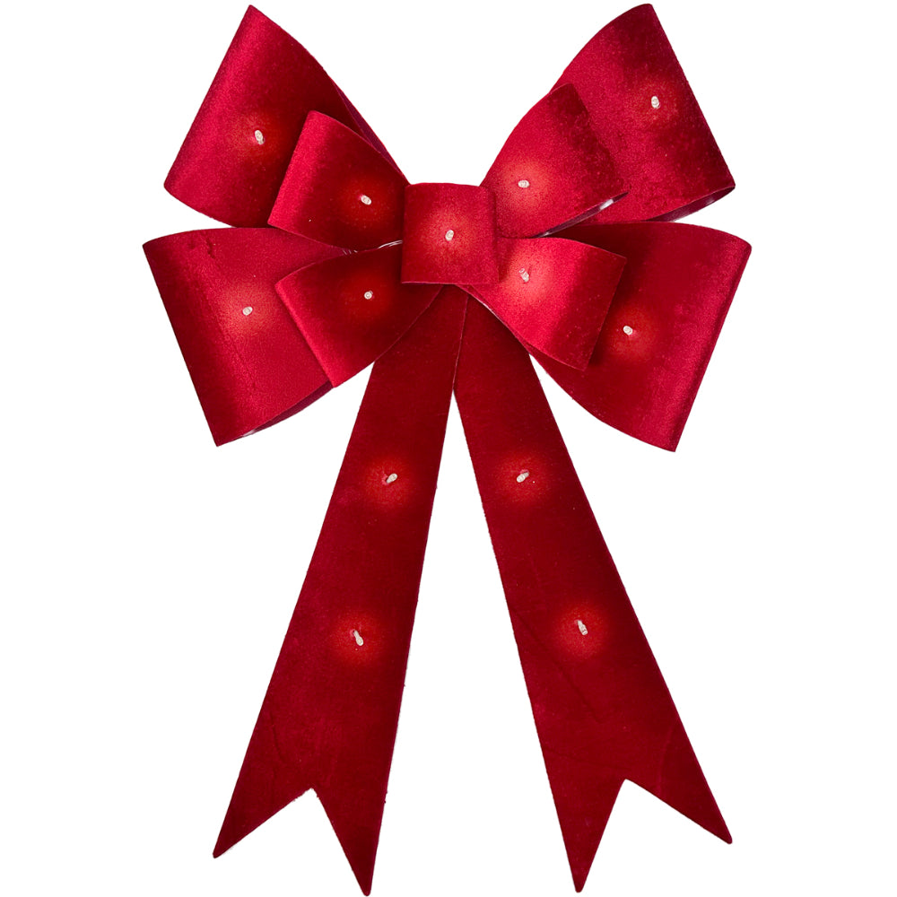 Red bow with embedded lights