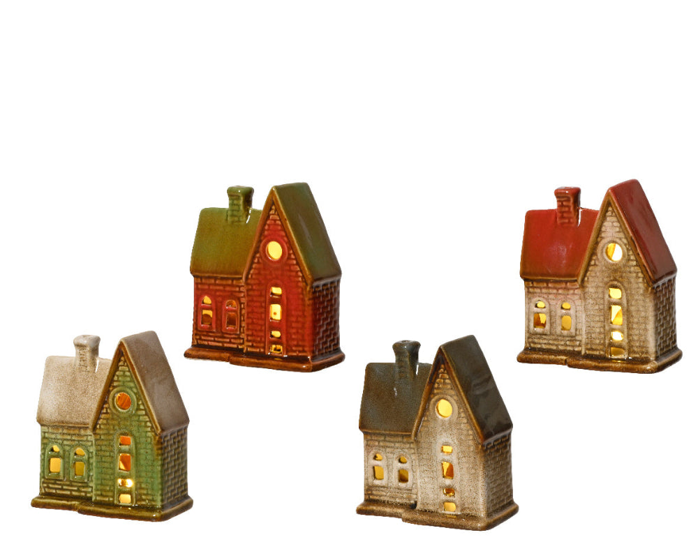 12cm LED Stoneware House