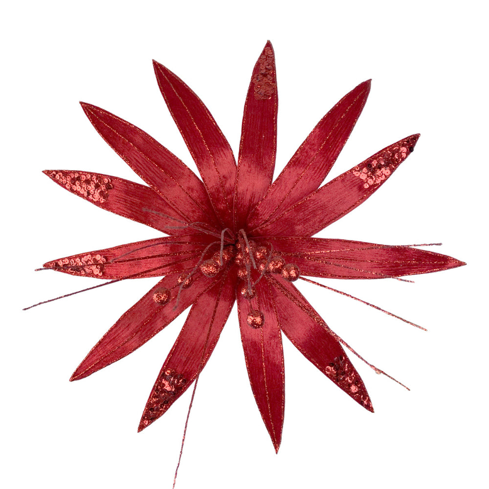 Superflower Red Velvet Clip