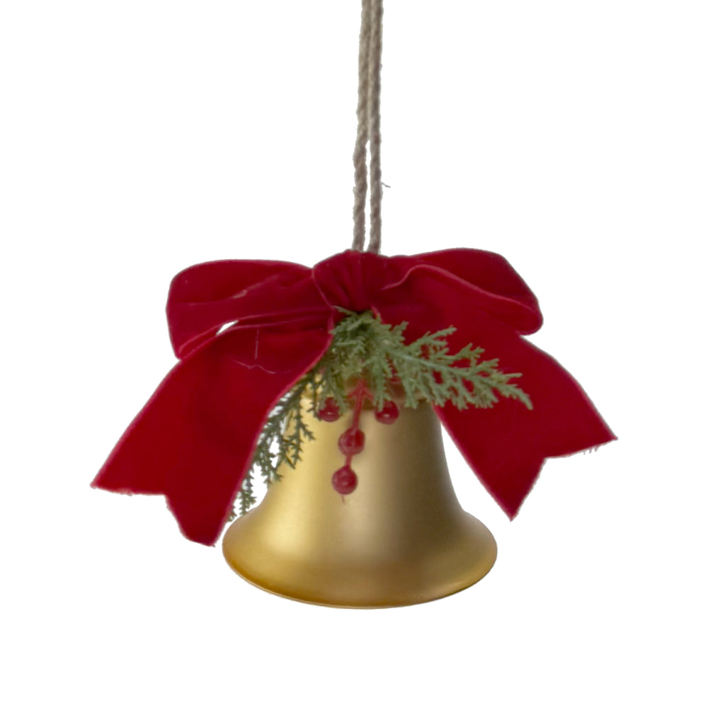 Gold Bell Hanger With Bow