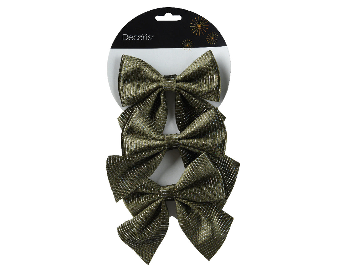 kaemingk green bows - set of 3