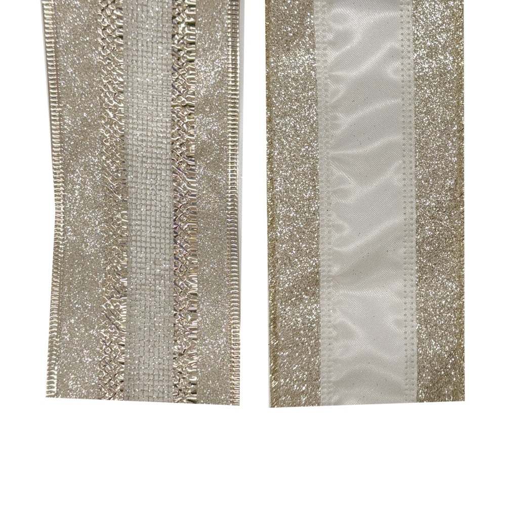 Wired Ribbon Champagne