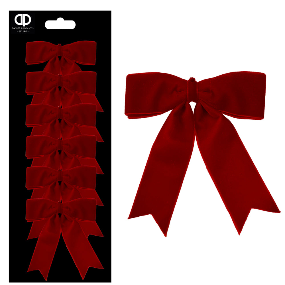 Dark Red Velvet Bows 