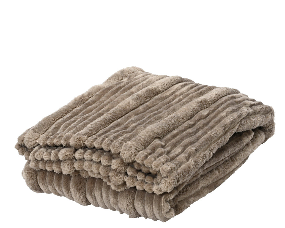 Striped Grey Throw 170x130cm