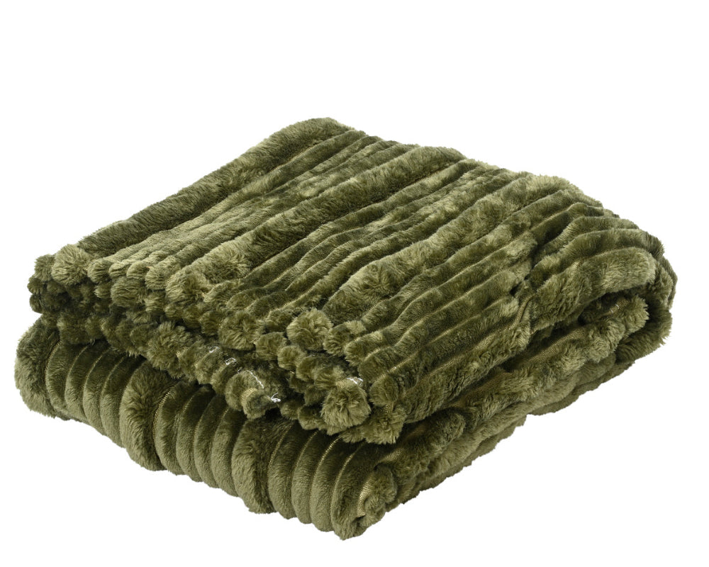 Striped Green Throw 170x130cm