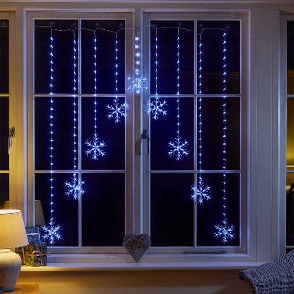 Snowflake Curtain Lights 